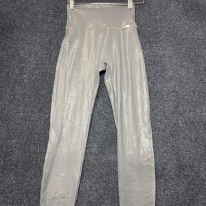 Bombshell Sportswear Leggings Womens Small Gray Ankle Animal Print Yoga Gym